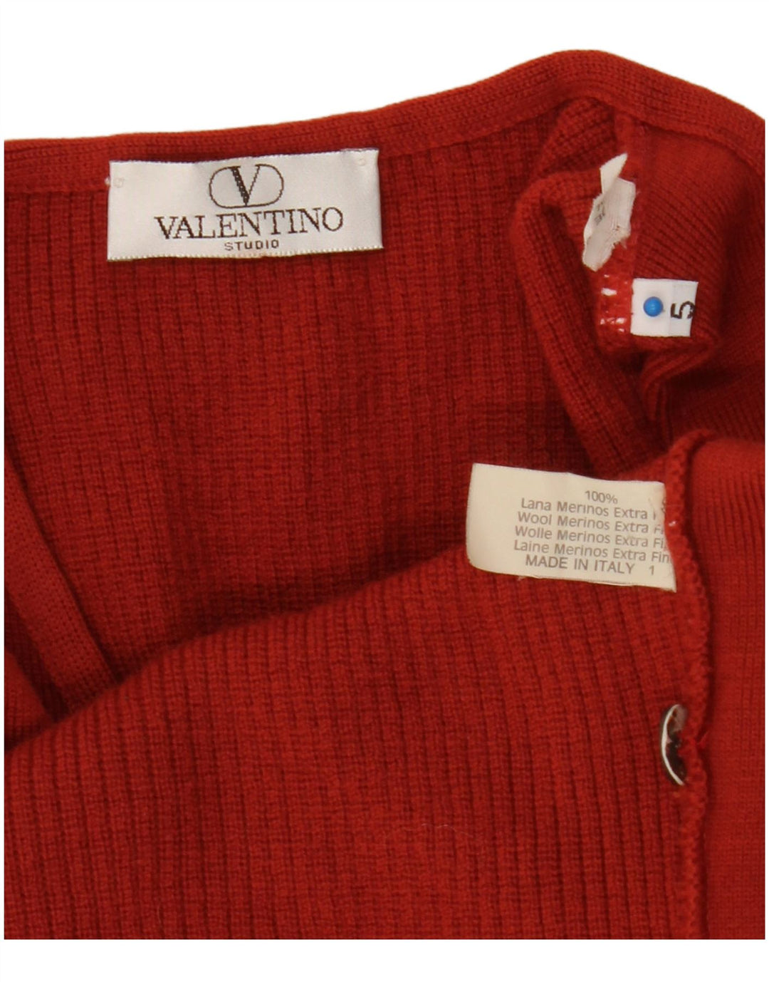 Valentino Mens Waistcoat Medium Red Merino Wool