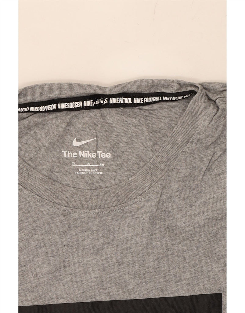 NIKE Mens Graphic T-Shirt Top XL Grey Cotton Vintage Nike and Second-Hand Nike from Messina Hembry 
