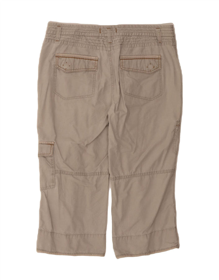 EDDIE BAUER Womens Straight Cargo Capri Trousers US 12 Large W34 L21 Grey Vintage Eddie Bauer and Second-Hand Eddie Bauer from Messina Hembry 