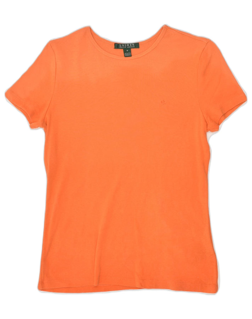 RALPH LAUREN Womens T-Shirt Top UK 12 Medium Orange Cotton | Vintage Ralph Lauren | Thrift | Second-Hand Ralph Lauren | Used Clothing | Messina Hembry 