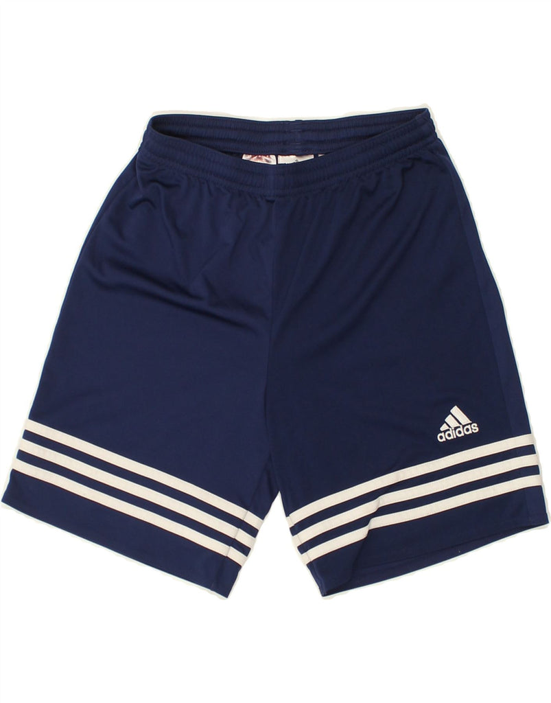 ADIDAS Boys Sport Shorts 11-12 Years Large Navy Blue Polyester | Vintage Adidas | Thrift | Second-Hand Adidas | Used Clothing | Messina Hembry 