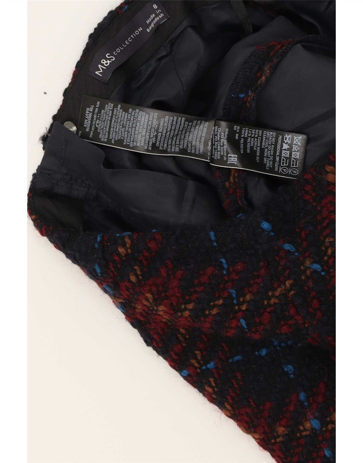 Zara Womens Mini Skirt UK 8 Small Multicoloured Check Acrylic