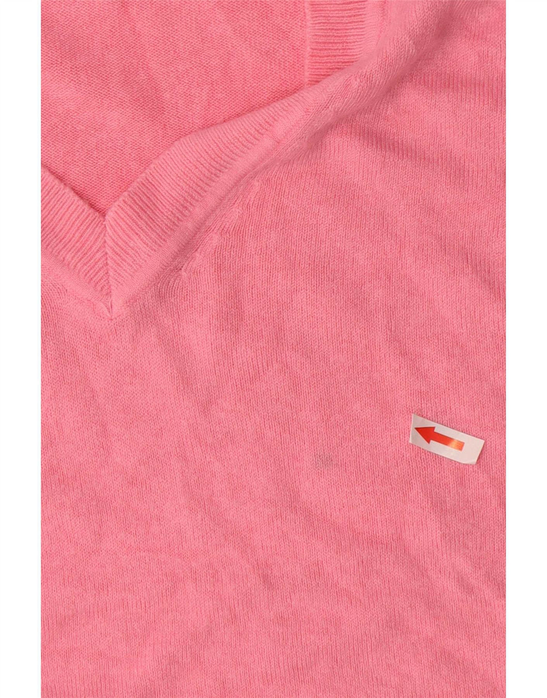Marks & Spencer Womens V-Neck Jumper Sweater UK 14 Medium Pink Acrylic