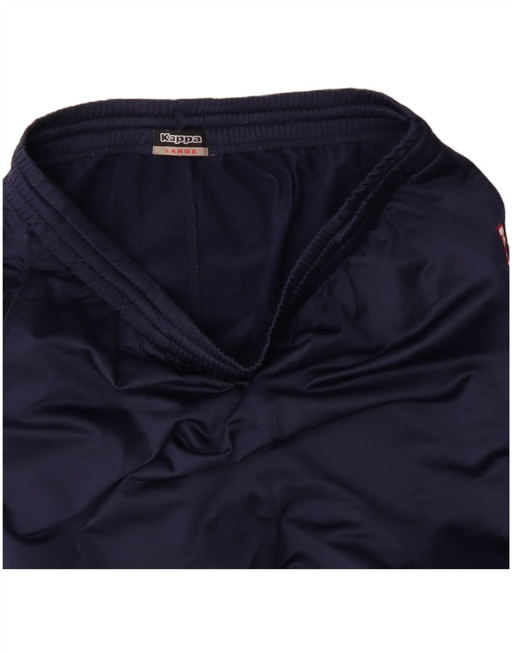 Kappa Mens Graphic Tracksuit Trousers Large Navy Blue
