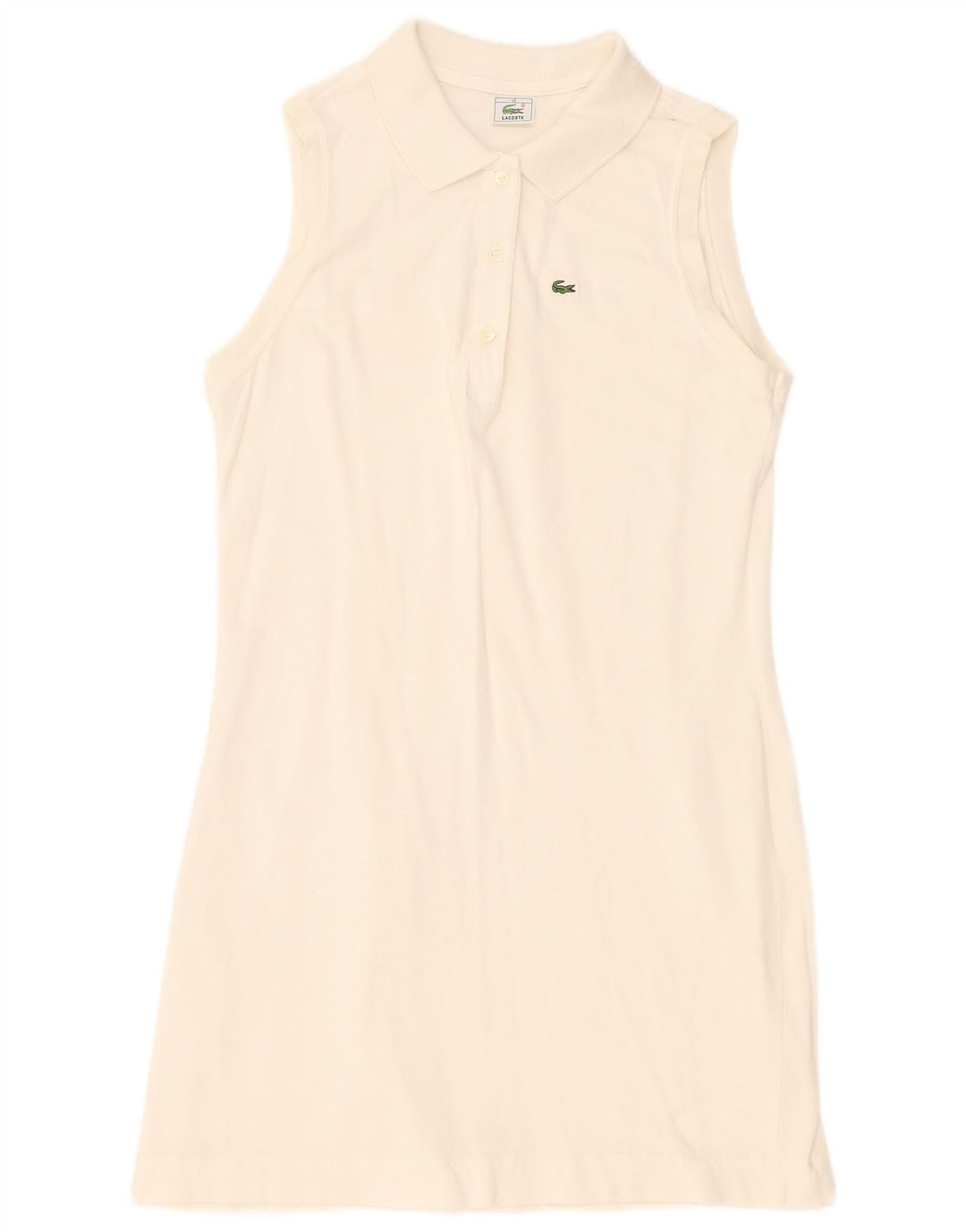 Lacoste Womens Sleeveless Polo Dress Size 46 XL White
