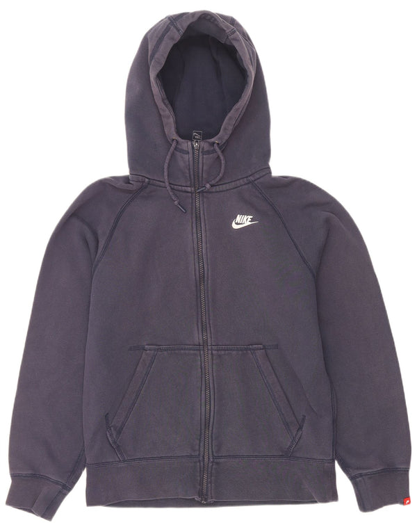 Nike Mens Zip Hoodie Sweater Small Navy Blue Cotton