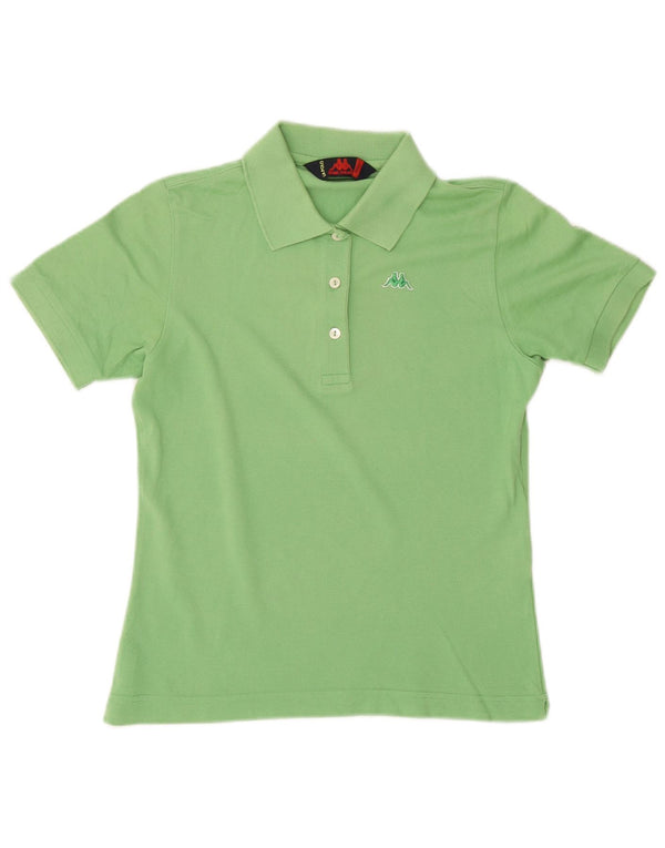Kappa Womens Polo Shirt UK 10 Small Green Cotton