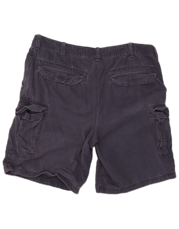 Izod Mens Cargo Shorts W38 XL Navy Blue Cotton