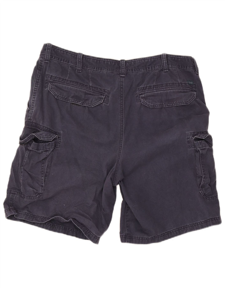 Izod Mens Cargo Shorts W38 XL Navy Blue Cotton