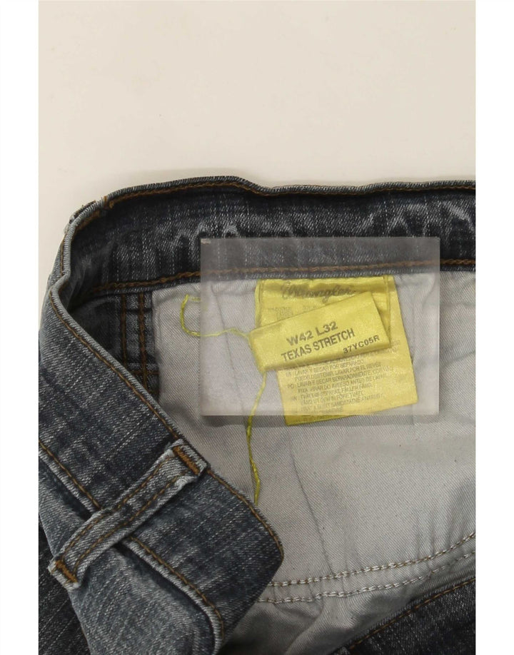 Wrangler Mens Texas Stretch Straight Jeans W42 L29 Blue Cotton