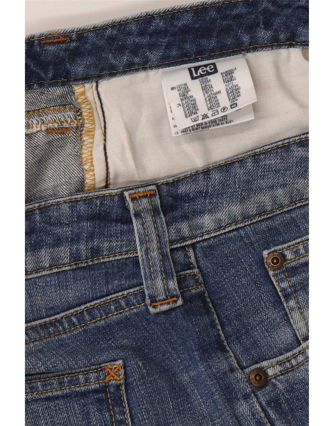 Lee Womens Jinx Bootcut Jeans W33 L33 Blue Cotton