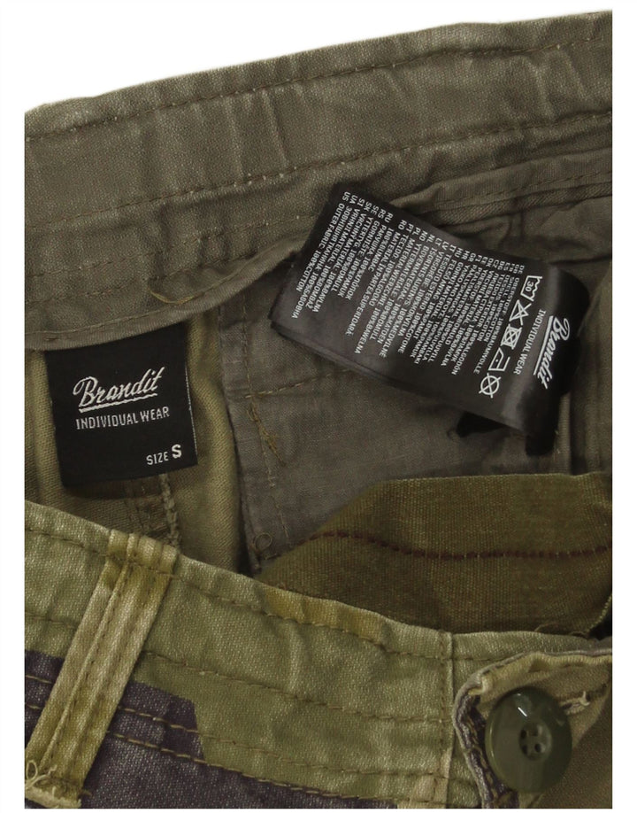 Brandit Mens Cargo Shorts Small W28  Khaki Camouflage Cotton