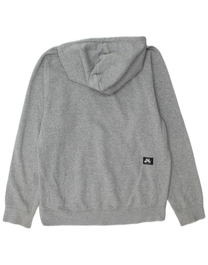 Nike Mens Graphic Hoodie Jumper Medium Grey Cotton