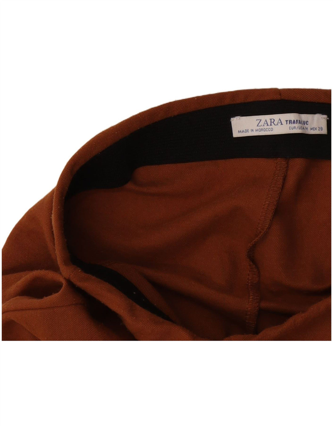 Zara Womens Wide Leg Casual Trousers Medium W28 L30 Brown