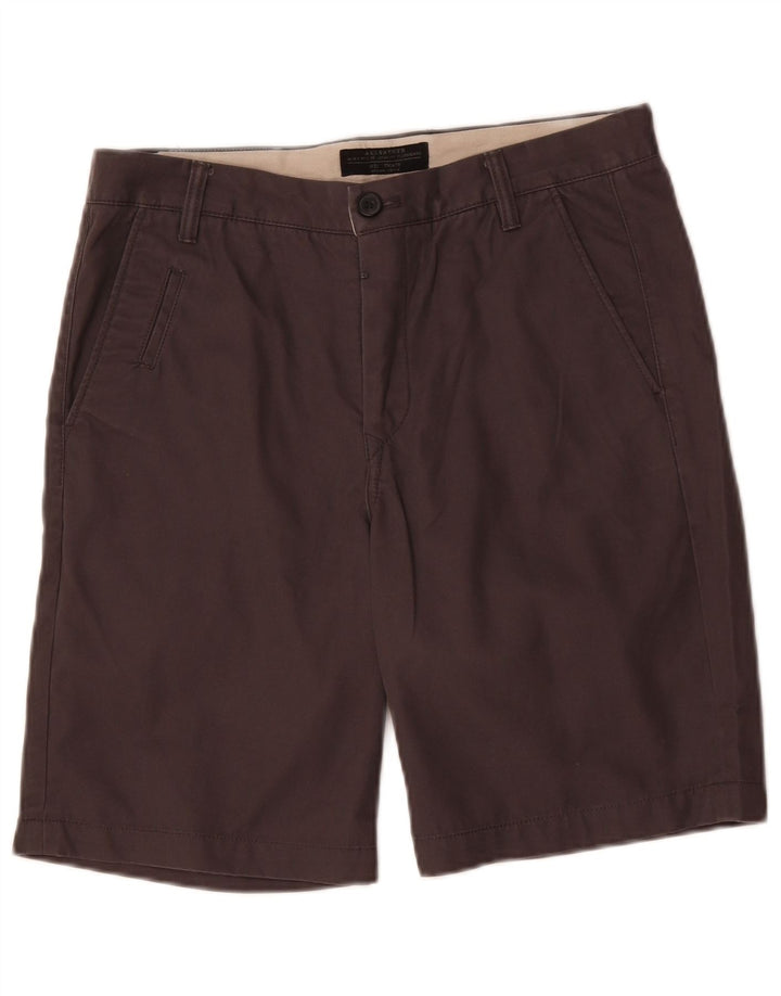 All Saints Mens Chino Shorts W30 Medium Brown Cotton