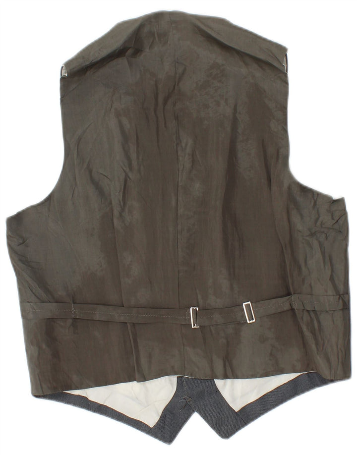 Vintage Mens Waistcoat Small Grey