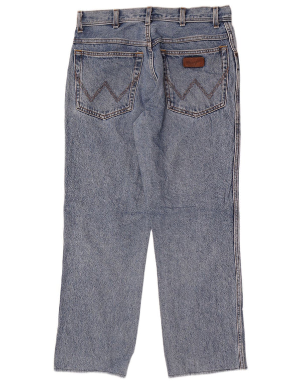 Wrangler Mens Regular Fit Straight Jeans W32 L27 Blue Cotton
