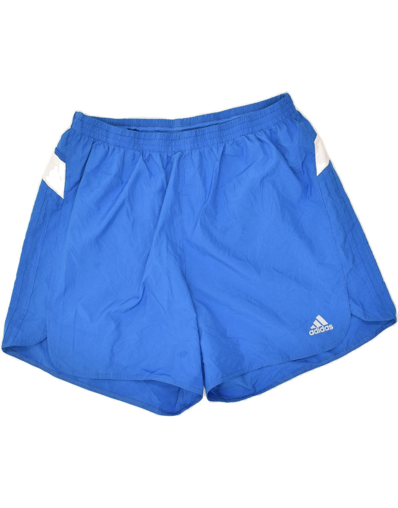 ADIDAS Mens Climalite Sport Shorts XL Blue Colourblock Polyester | Vintage Adidas | Thrift | Second-Hand Adidas | Used Clothing | Messina Hembry 