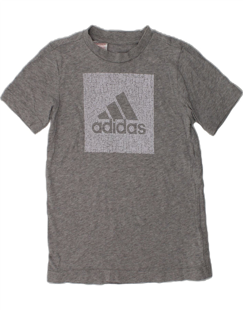 ADIDAS Girls Graphic T-Shirt Top 7-8 Years Grey Cotton | Vintage Adidas | Thrift | Second-Hand Adidas | Used Clothing | Messina Hembry 