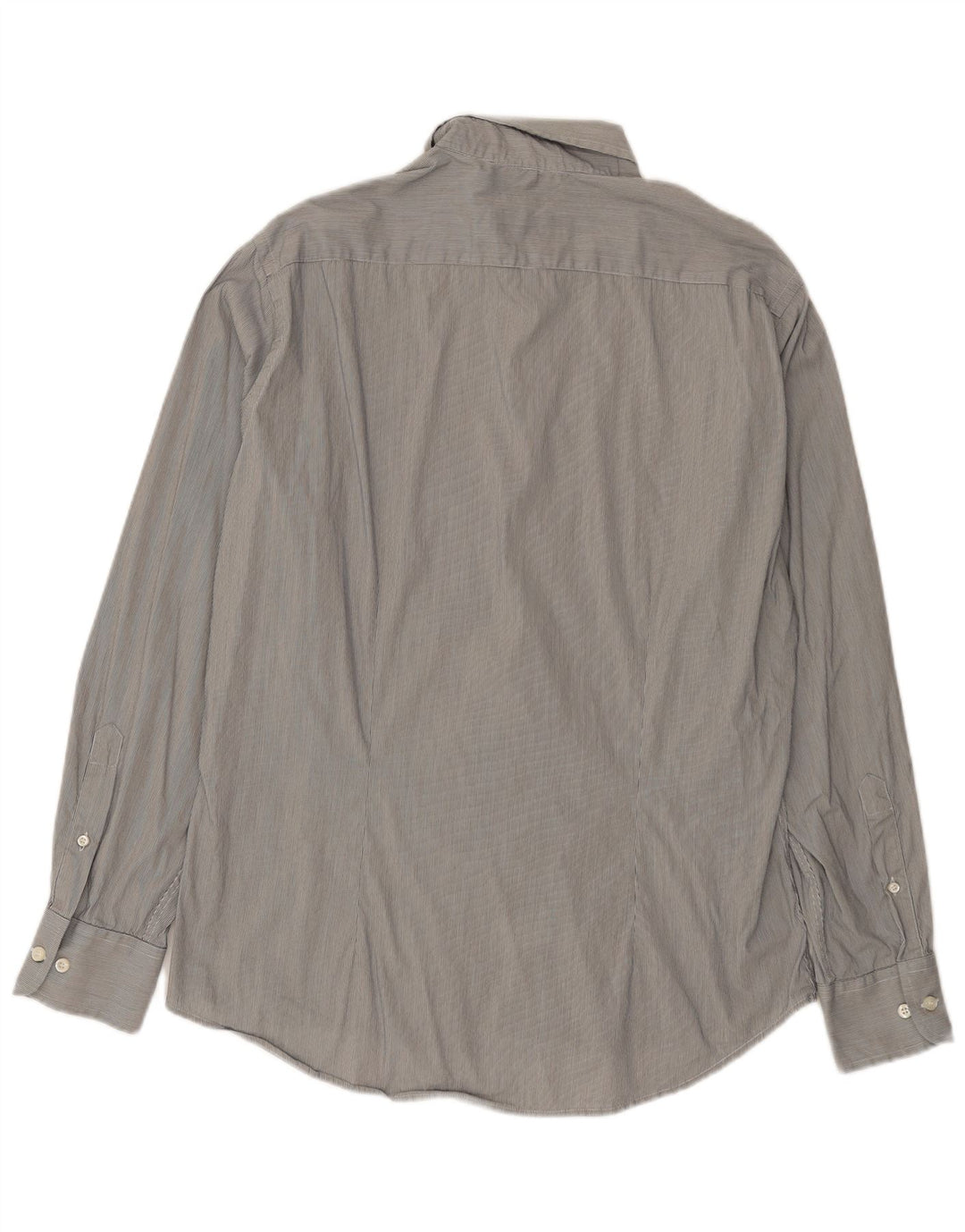 FRED PERRY Mens Slim Fit Shirt XL Grey Pinstripe Cotton