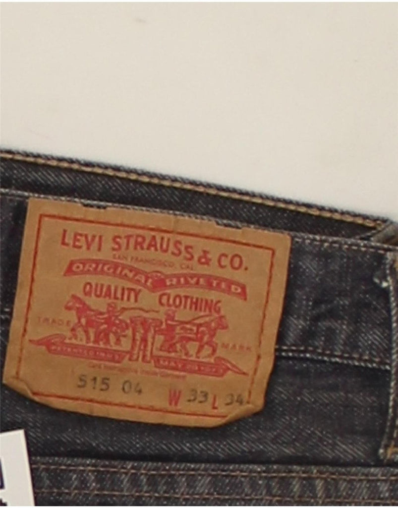 LEVI'S Womens 515 Slim Tapered Jeans W33 L34 Navy Blue Cotton Vintage Levi's and Second-Hand Levi's from Messina Hembry 