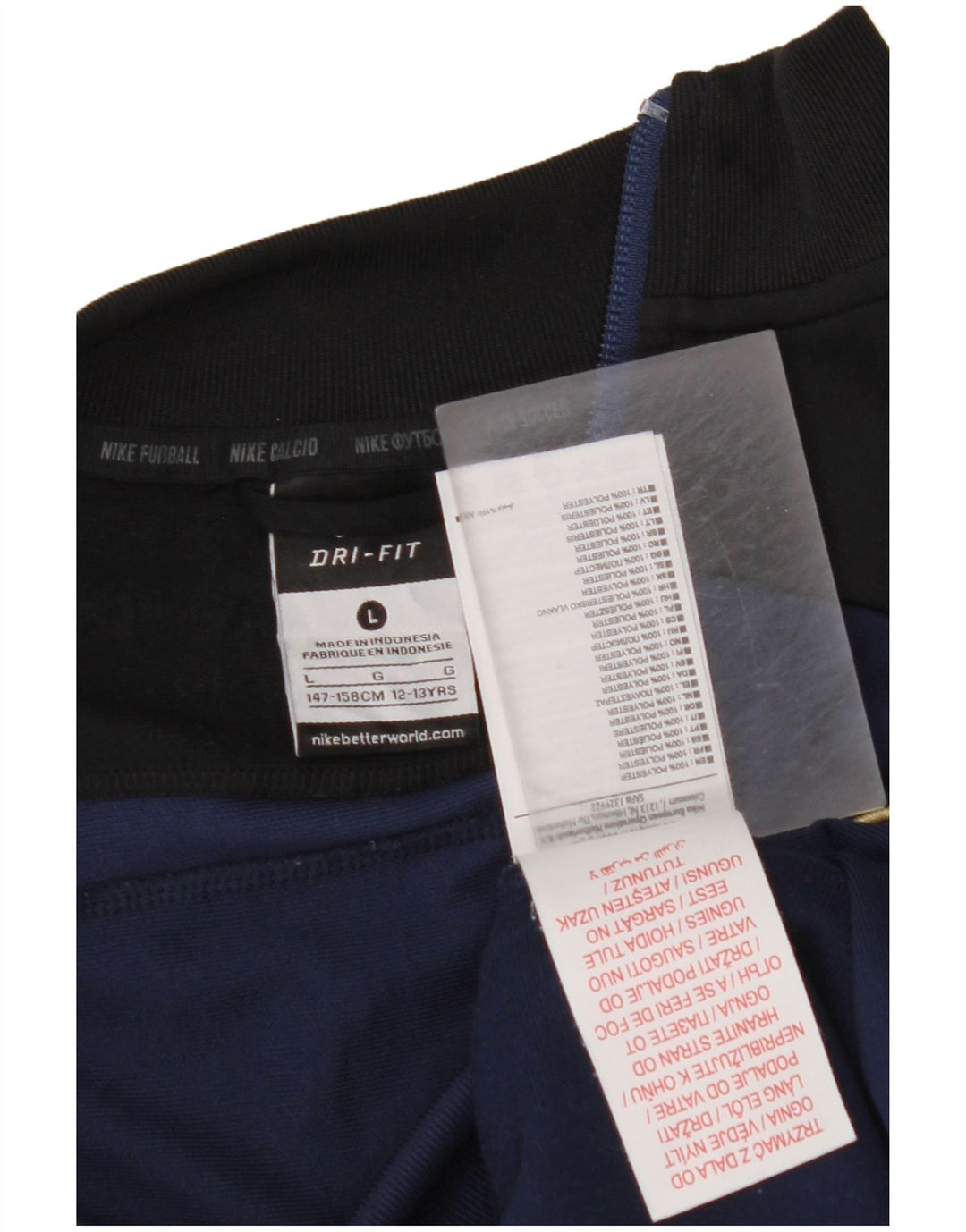 NIKE Boys Real Madrid Tracksuit Top Jacket 12-13 Years Large Navy Blue