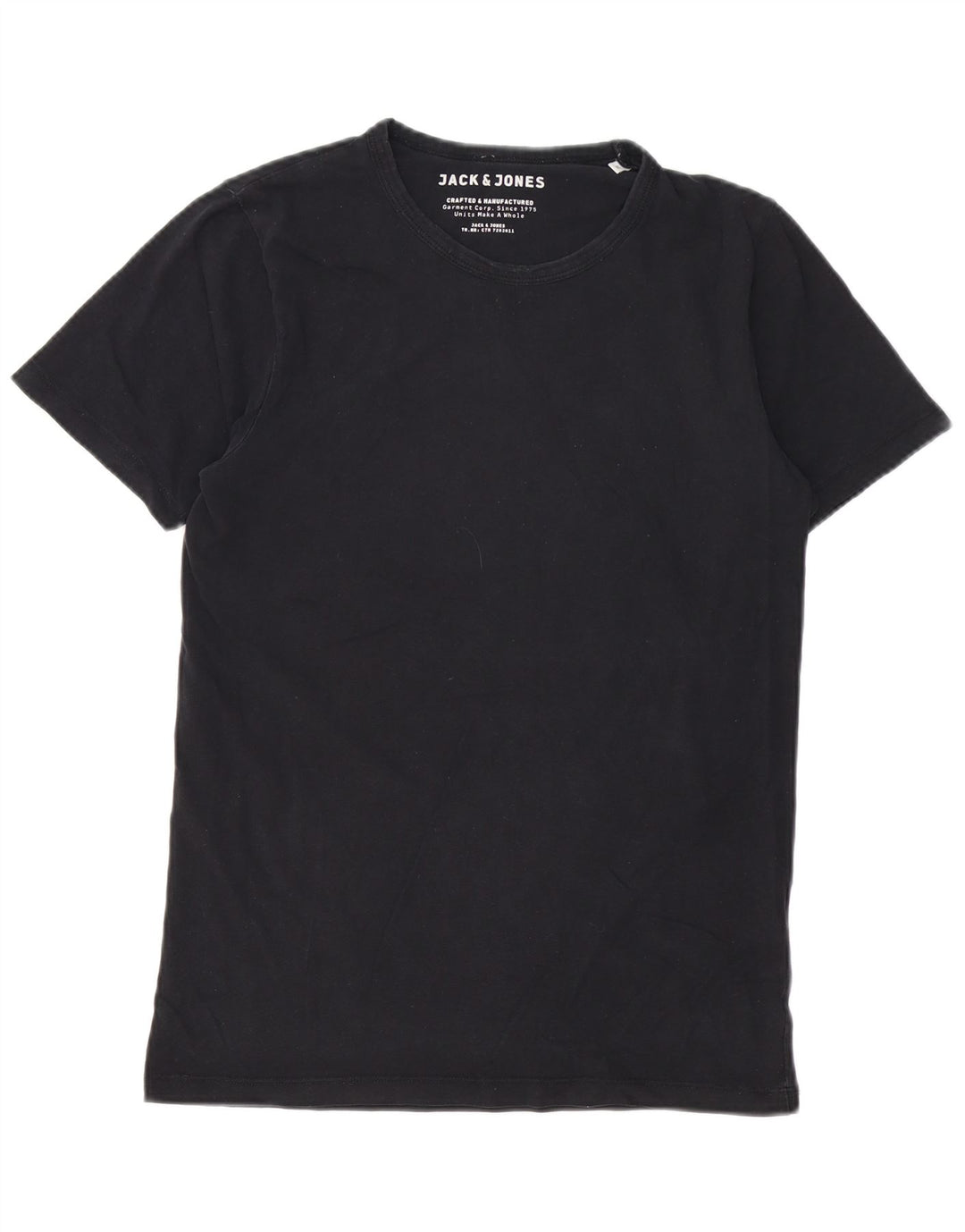 Jack & Jones Mens T-Shirt Top Medium Black
