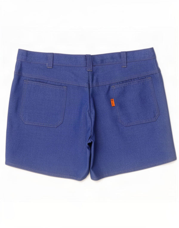 Vintage Mens Chino Shorts IT 52 XL W36 Blue Trevira