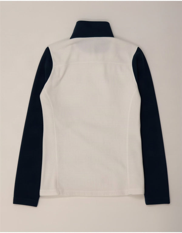 Helly Hansen Mens Zip Neck Fleece Jumper Medium White Colourblock Polyester