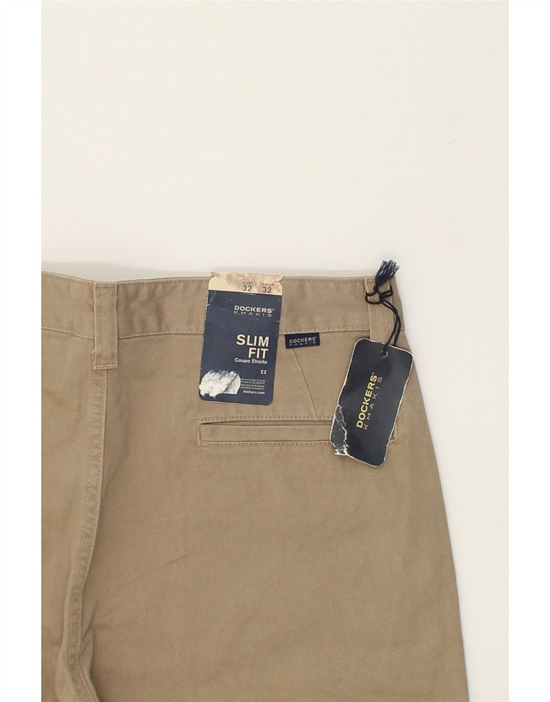 DOCKERS Mens Slim Fit Chino Trousers W32 L32  Beige | Vintage Dockers | Thrift | Second-Hand Dockers | Used Clothing | Messina Hembry 