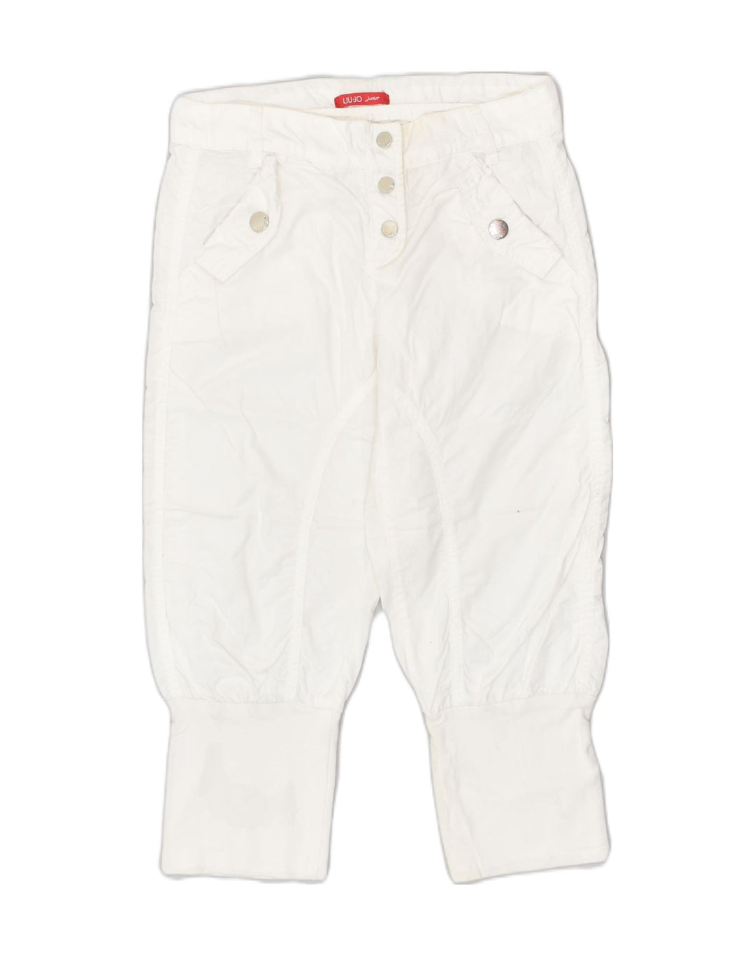 LIU JO JUNIOR Girls Slim Chino Trousers 11-12 Years W26 L20  White Cotton | Vintage Liu Jo junior | Thrift | Second-Hand Liu Jo junior | Used Clothing | Messina Hembry 