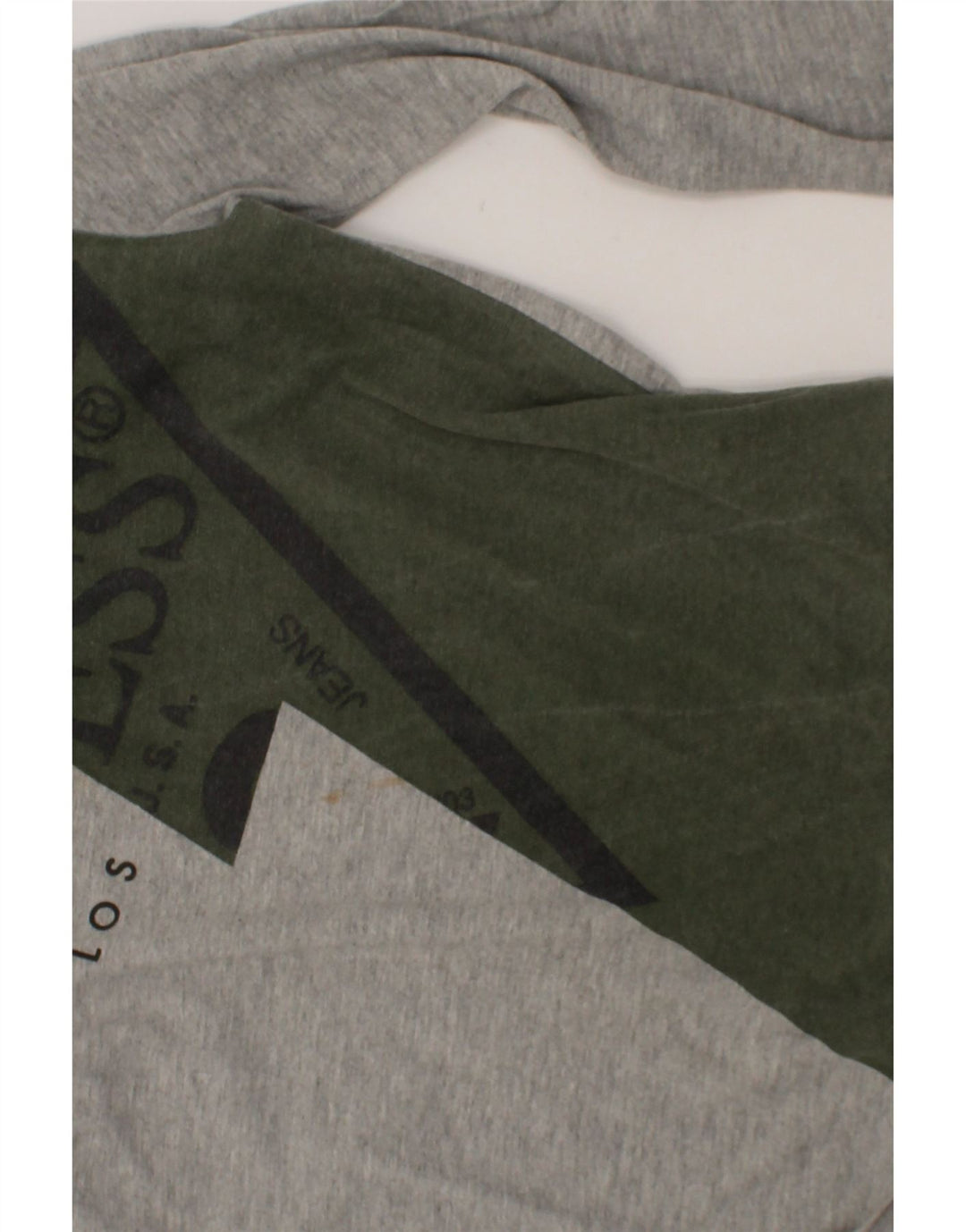 GUESS Boys Graphic Top Long Sleeve 6-7 Years Grey Colourblock Cotton Vintage Guess and Second-Hand Guess from Messina Hembry 