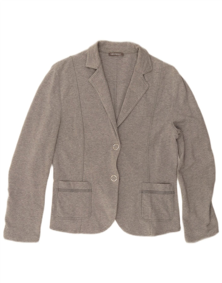 NEW PENNY Womens 2 Button Blazer Jacket UK 10 Small Grey