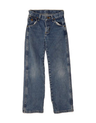 WRANGLER Boys Straight Jeans 8-9 Years W22 L22 Blue Cotton