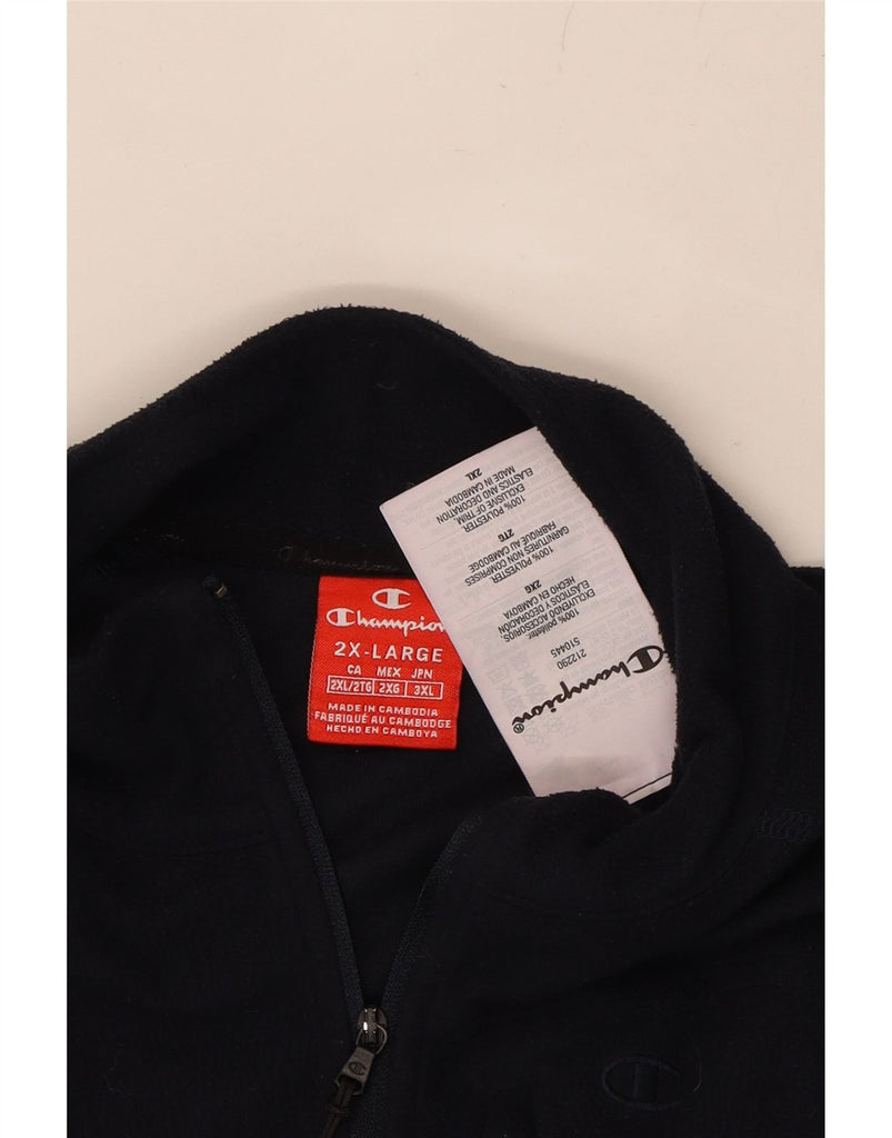 CHAMPION Mens Fleece Jacket UK 44 2XL Navy Blue Polyester Vintage Champion and Second-Hand Champion from Messina Hembry 