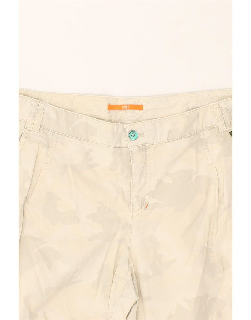 HUGO BOSS Womens Slim Chino Trousers W34 L27  Beige Camouflage Vintage Hugo Boss and Second-Hand Hugo Boss from Messina Hembry 