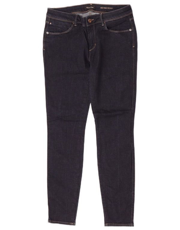 Massimo Dutti Womens Mid Rise Skinny Jeans EU 40 Medium W30 L29 Navy Blue