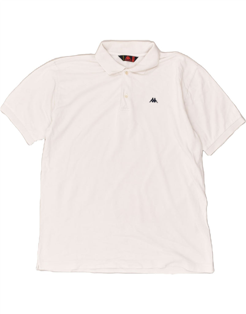 KAPPA Mens Polo Shirt XL White Cotton | Vintage Kappa | Thrift | Second-Hand Kappa | Used Clothing | Messina Hembry 