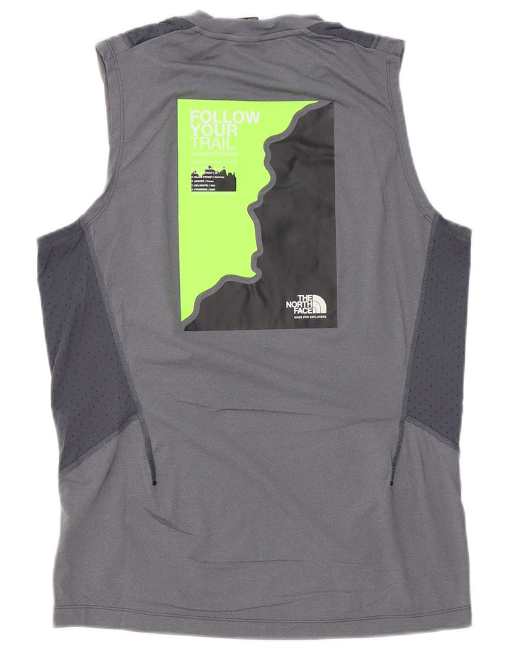The North Face Mens Graphic Vest Top Small Grey Polyester Sports