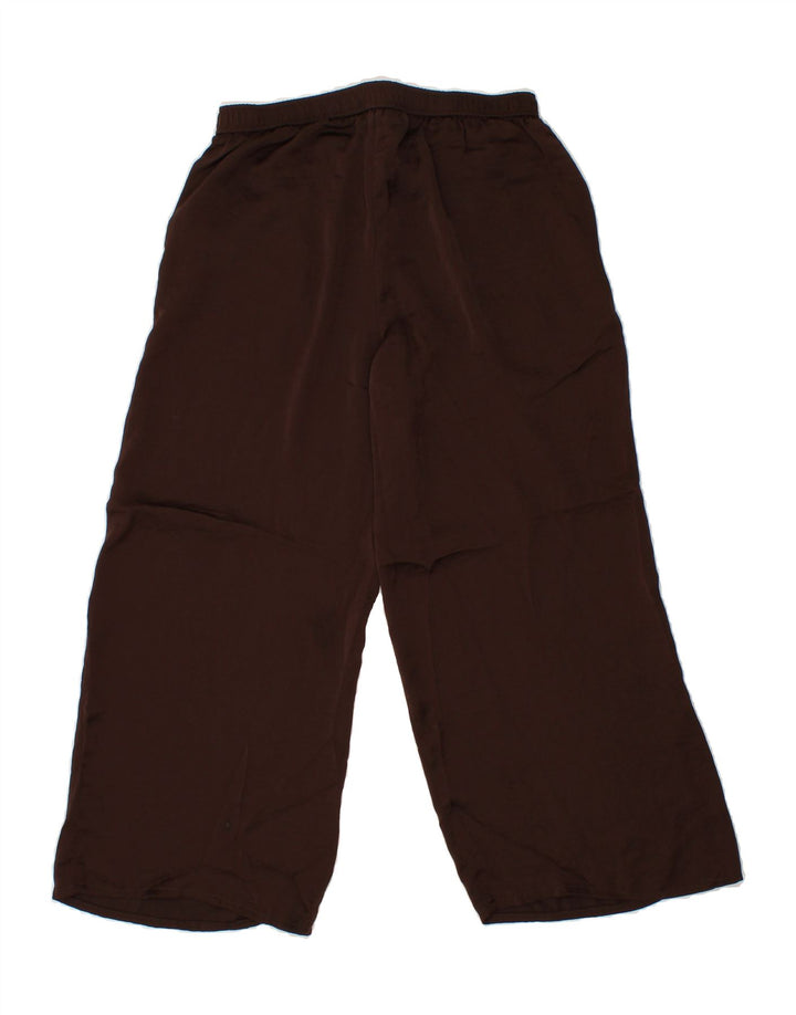 MICHAEL KORS Womens Crop Tracksuit Trousers US 10 Large Brown Polyester Vintage Michael Kors and Second-Hand Michael Kors from Messina Hembry 