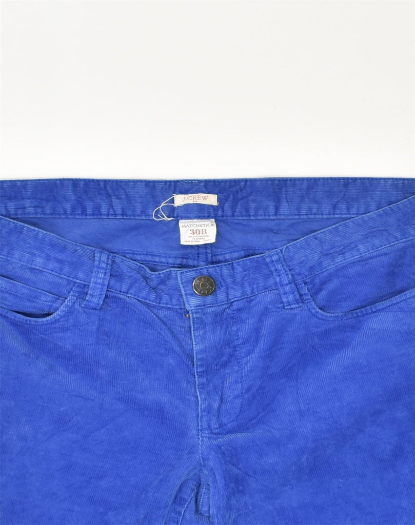 J. CREW Womens Matchsticks Slim Corduroy Trousers W30 L32 Blue Cotton | Vintage J. Crew | Thrift | Second-Hand J. Crew | Used Clothing | Messina Hembry 