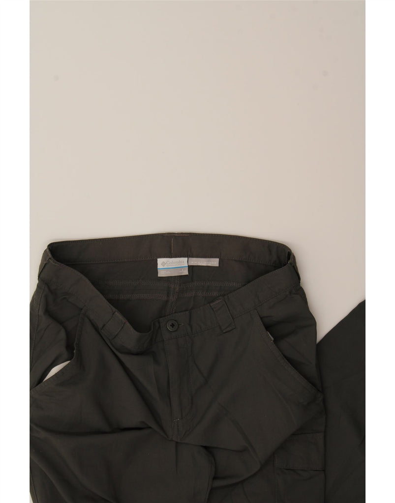 COLUMBIA Womens Straight Cargo Trousers UK 14/16 Large W32 L25 Grey Nylon Vintage Columbia and Second-Hand Columbia from Messina Hembry 