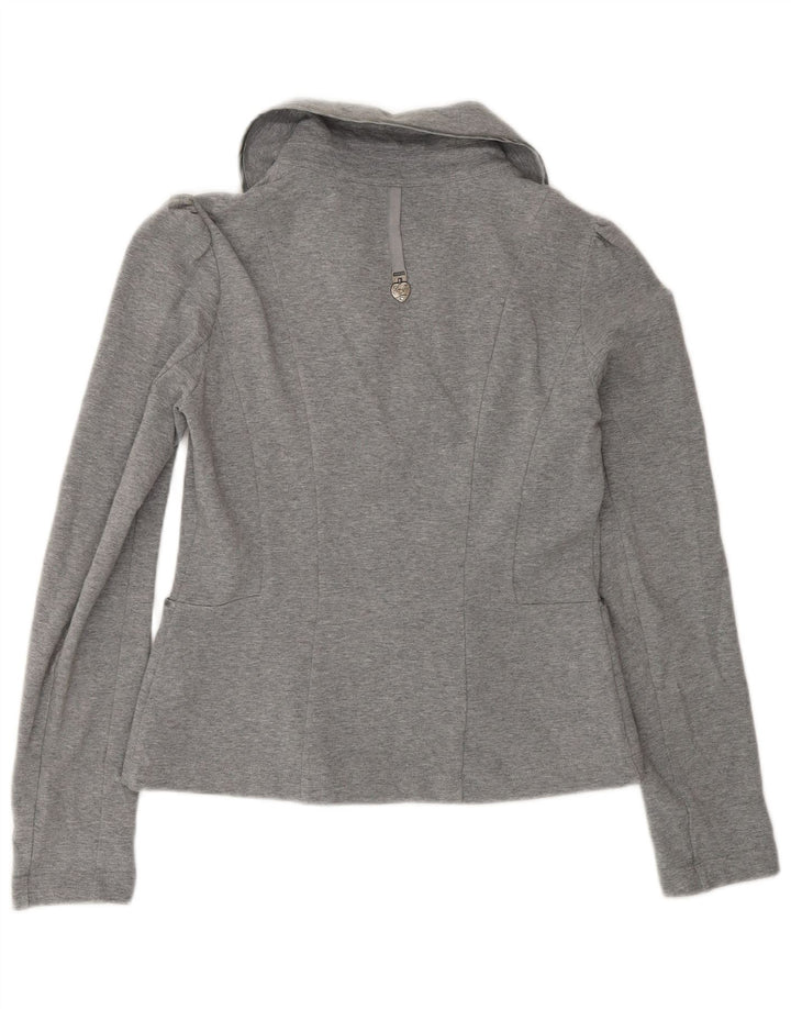 Liu Jo Womens Cardigan Top UK 12 Medium Grey Cotton