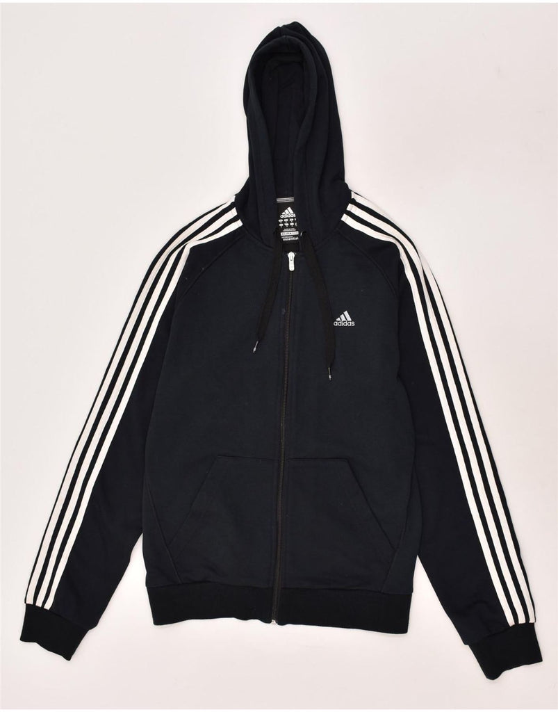 ADIDAS Mens Clima 365 Zip Hoodie Sweater Medium Black Cotton | Vintage Adidas | Thrift | Second-Hand Adidas | Used Clothing | Messina Hembry 