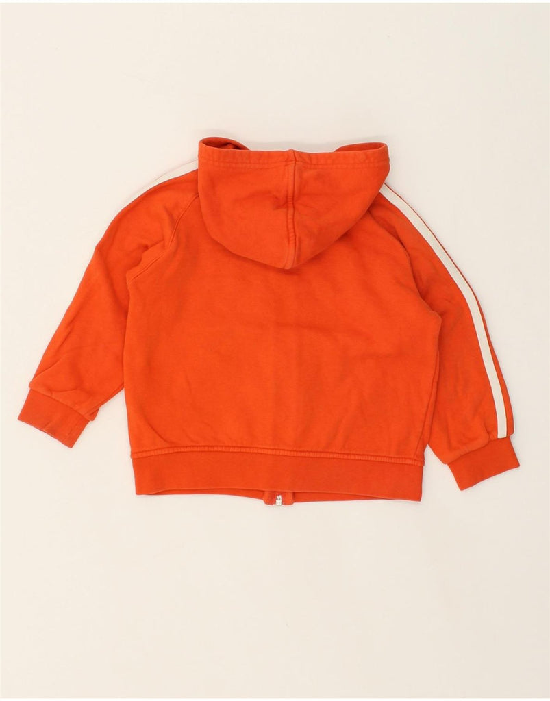 ADIDAS Girls Zip Hoodie Sweater 4-5 Years Orange Cotton | Vintage Adidas | Thrift | Second-Hand Adidas | Used Clothing | Messina Hembry 