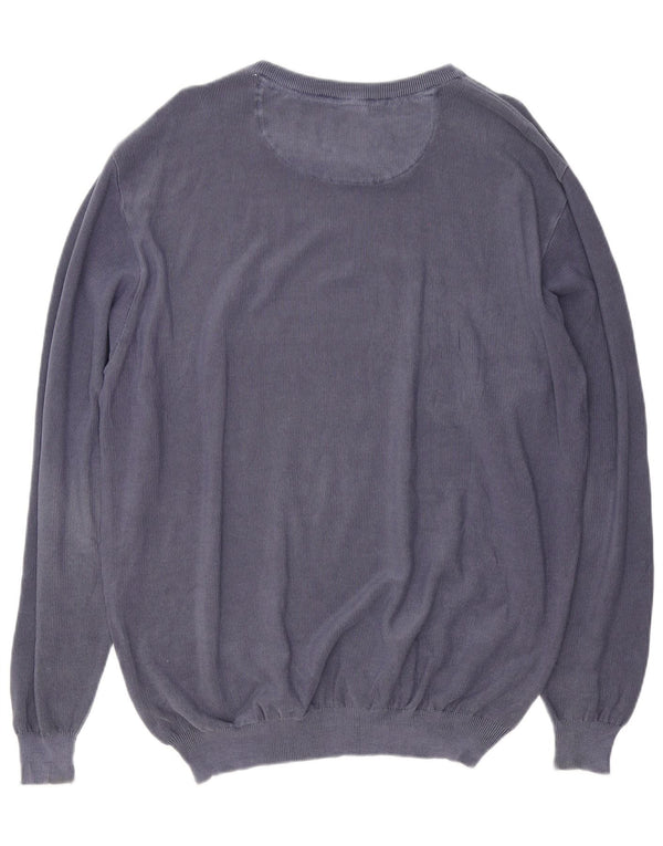 Paul & Shark Mens V-Neck Jumper Sweater XL Navy Blue