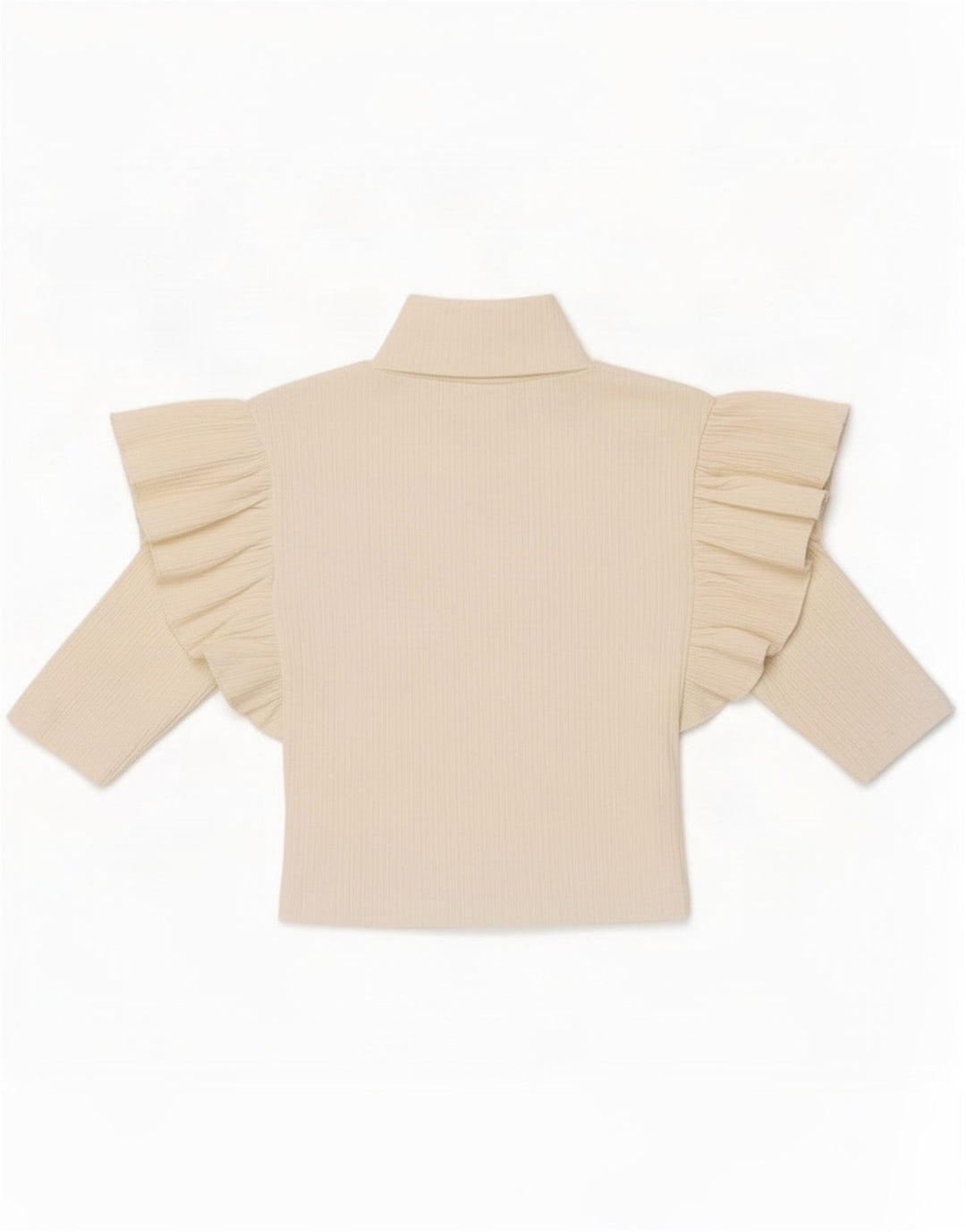 Zara Womens Crop Top 3/4 Sleeve UK 8 Small White