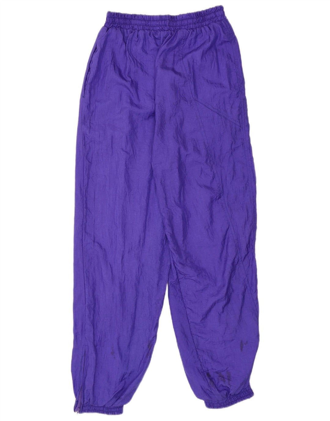Vintage Mens Tracksuit Trousers Joggers Medium Purple Nylon