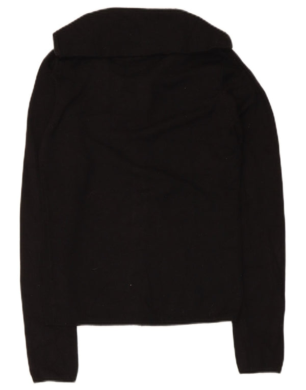 Zara Womens Cardigan Sweater UK 12 Medium Black Rayon