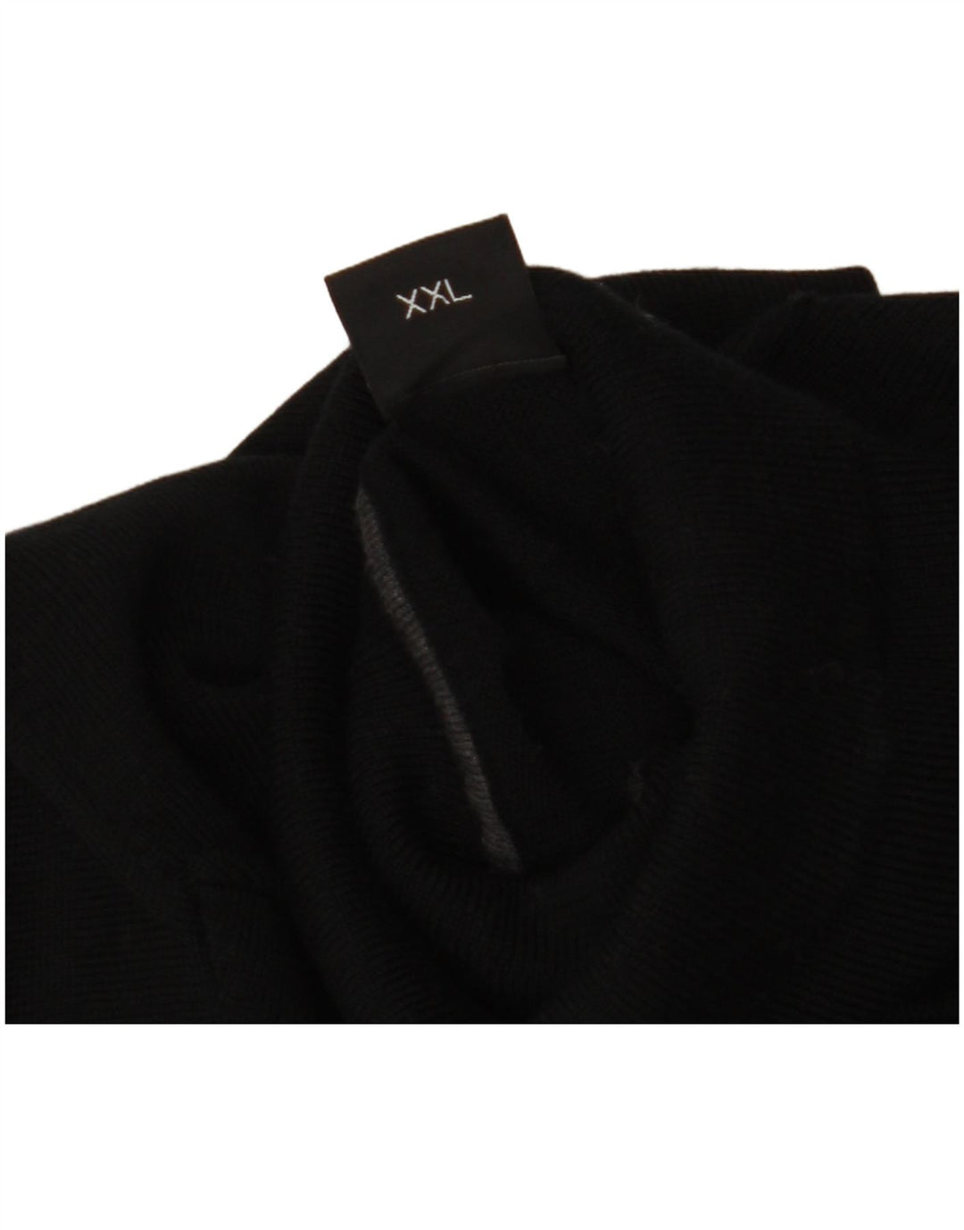 Hugo Boss Mens Roll Neck Jumper Sweater 2XL Black Wool